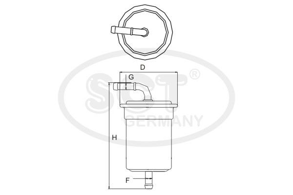 SCT GERMANY kuro filtras ST 6161